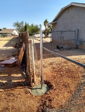 American Tree Company Apple Valley Ca Stump Removed And New Fence Post Installed For Customer